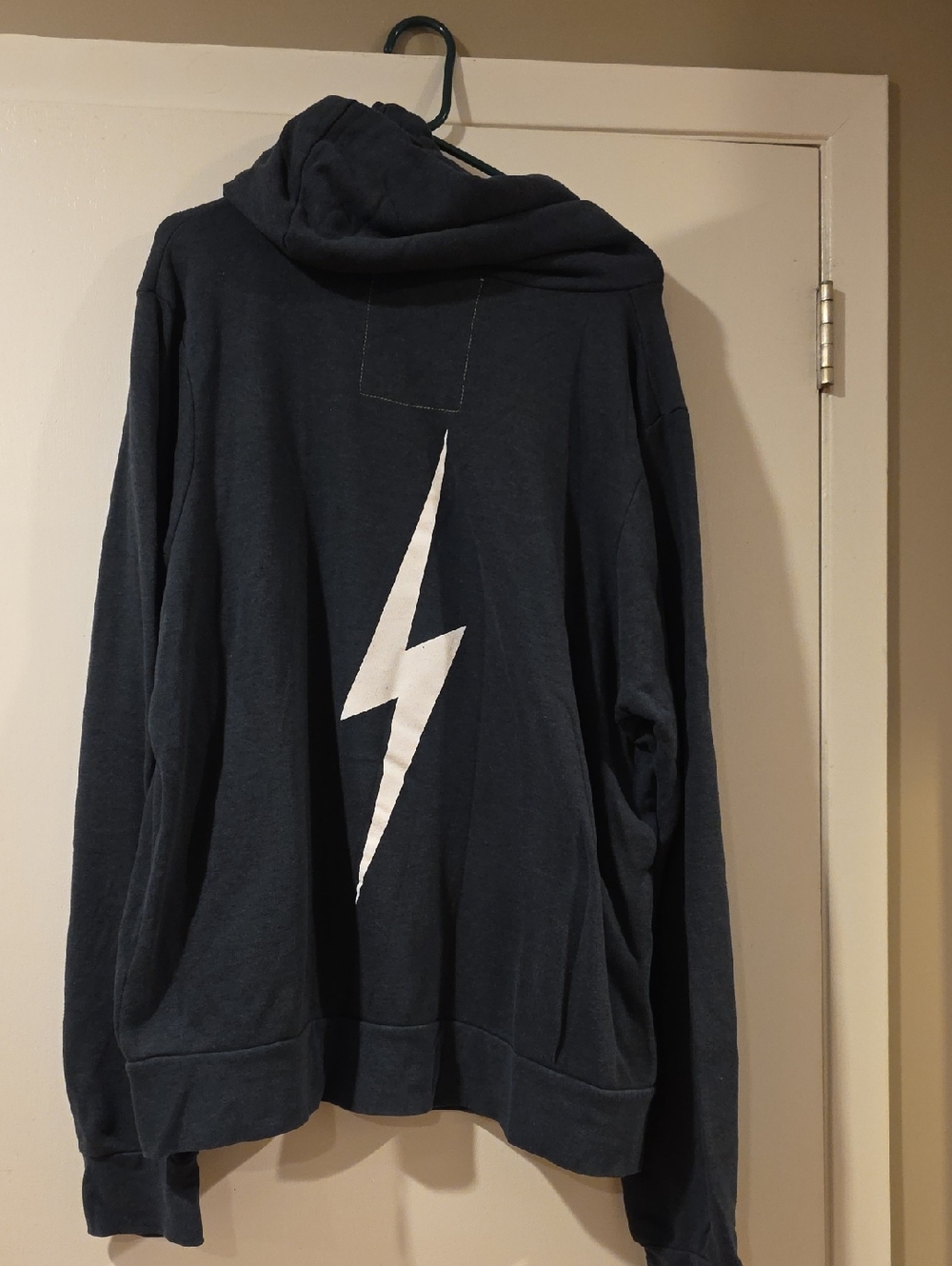 Aviator Nation Navy Zip Hoodie with Yellow Logo